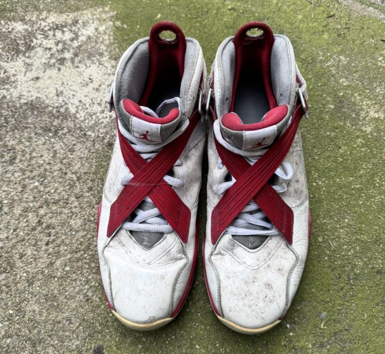 2011 Nike Air Jordan 8 White Red Sneakers