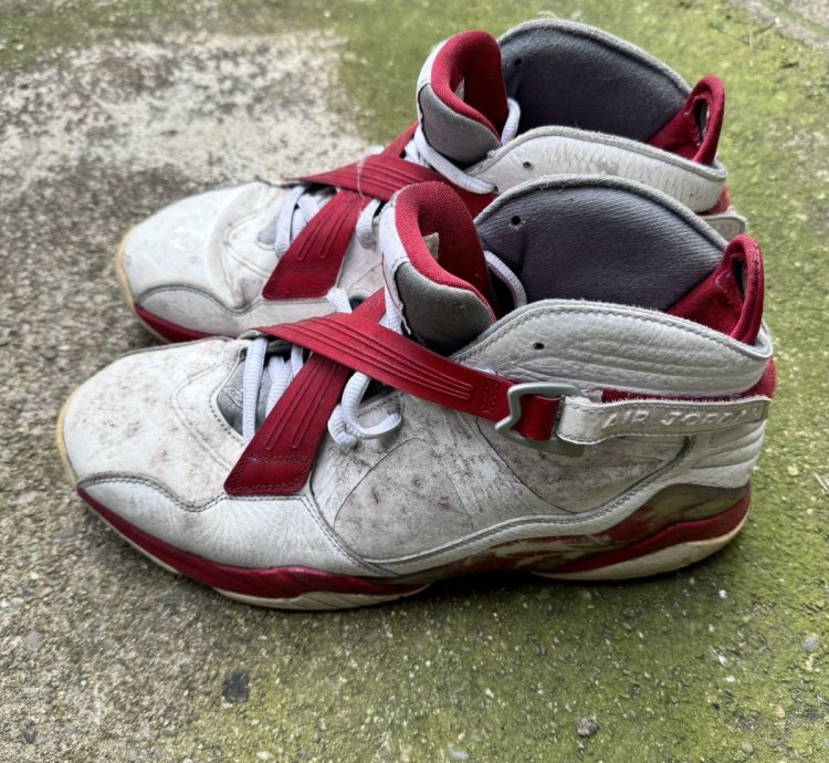 2011 Nike Air Jordan 8 White Red Sneakers