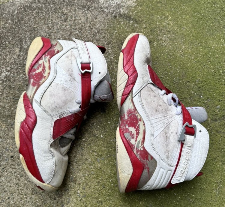 2011 Nike Air Jordan 8 White Red Sneakers