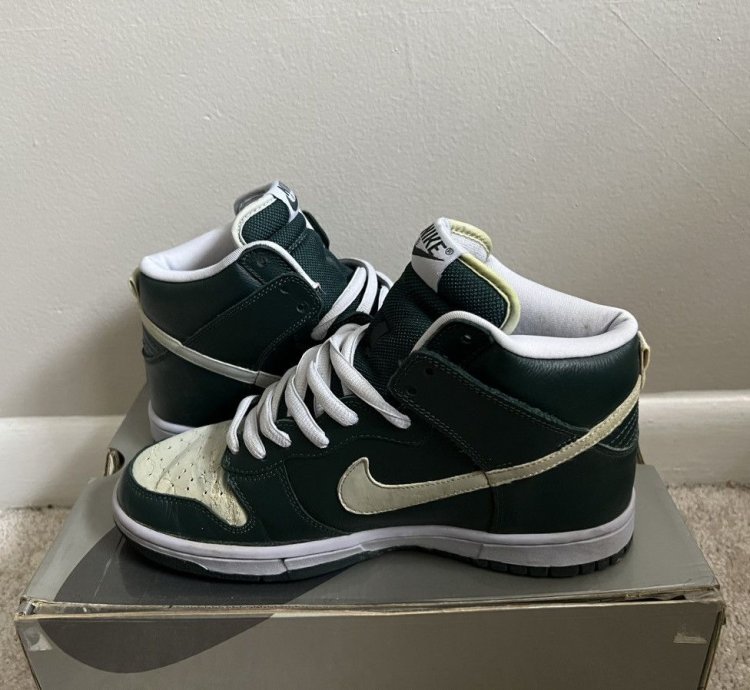 2004 Nike Sb Dunk High Pro Ghost Deep Olive Size 8 305050302