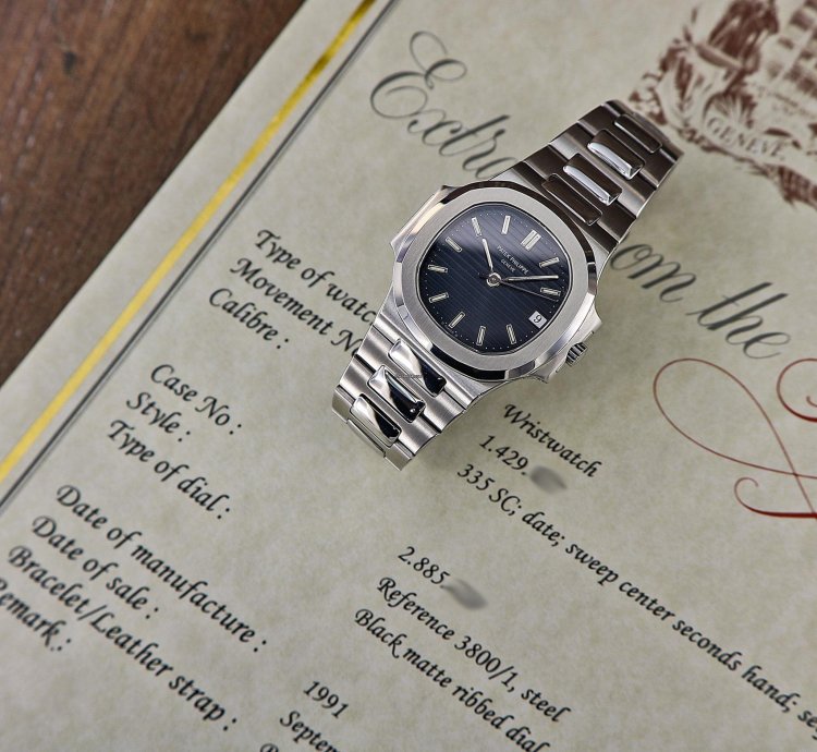 Patek Philippe Nautilus Ref 3800 Stainless Steel From Year 1991
