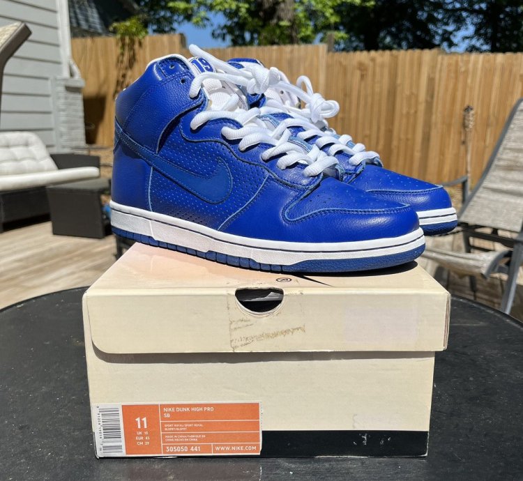 2005 Nike Sb Dunk High Pro Sb T19 Tokyo Royal Blue Size 11
