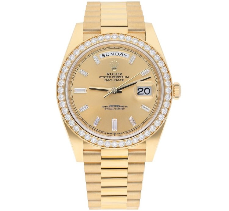 Rolex Day-date 40 Presidential 228348rbr-002 Yellow Gold Factory Diamond Dial Bezel