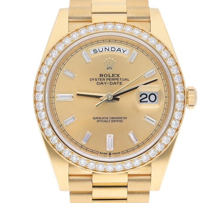 Rolex Day-date 40 Presidential 228348rbr-002 Yellow Gold Factory Diamond Dial Bezel