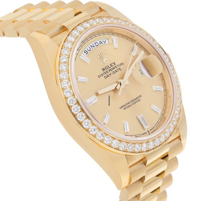 Rolex Day-date 40 Presidential 228348rbr-002 Yellow Gold Factory Diamond Dial Bezel