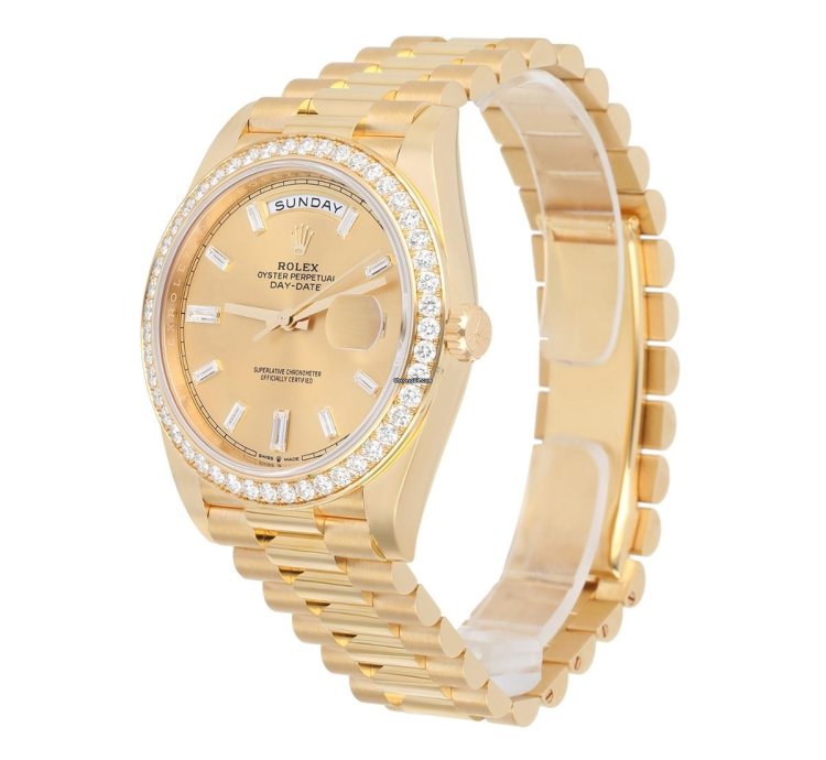 Rolex Day-date 40 Presidential 228348rbr-002 Yellow Gold Factory Diamond Dial Bezel