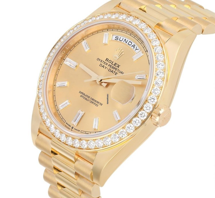 Rolex Day-date 40 Presidential 228348rbr-002 Yellow Gold Factory Diamond Dial Bezel