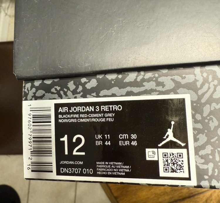 Jordan 3 Black Cement 2024