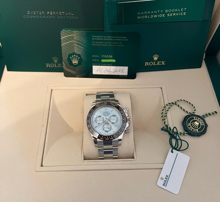 Rolex Daytona New Unworn Daytona Platinum Baguette Dial 116506