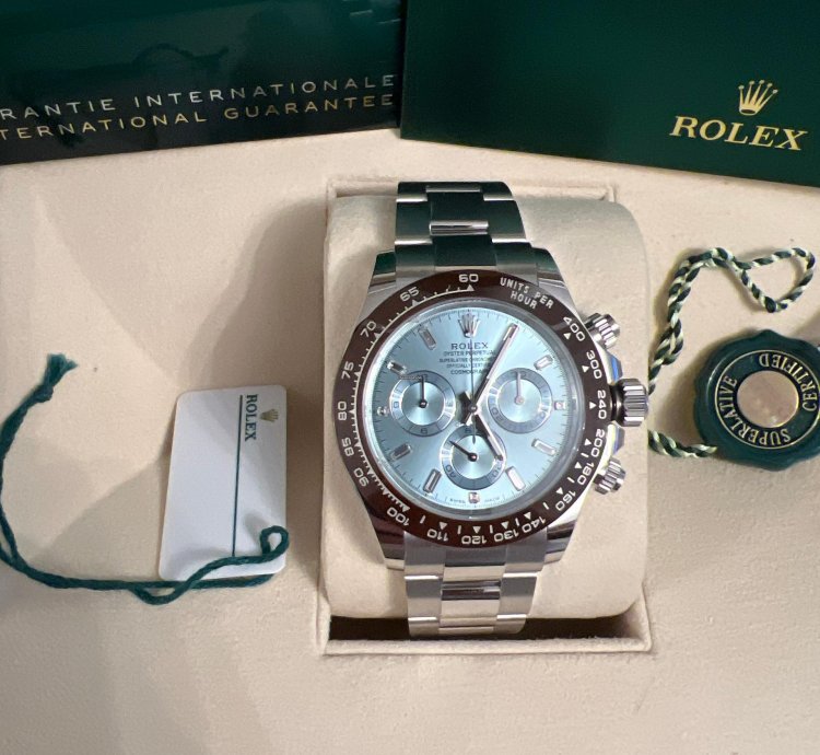 Rolex Daytona New Unworn Daytona Platinum Baguette Dial 116506