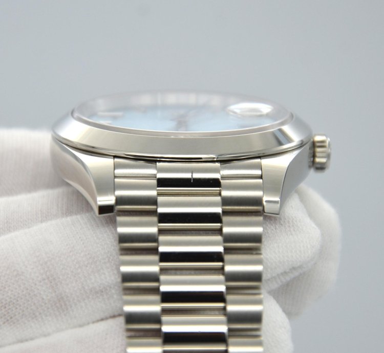 Rolex Day-date 40 Ref 228206 Platinum With Ice Blue Dial 40mm