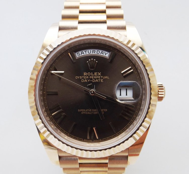 Rolex Day-date 40 Ref 228235 Chocolate Anno 2018 Full Set New - Unused