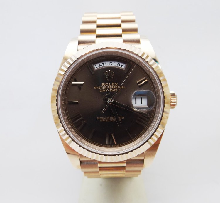 Rolex Day-date 40 Ref 228235 Chocolate Anno 2018 Full Set New - Unused