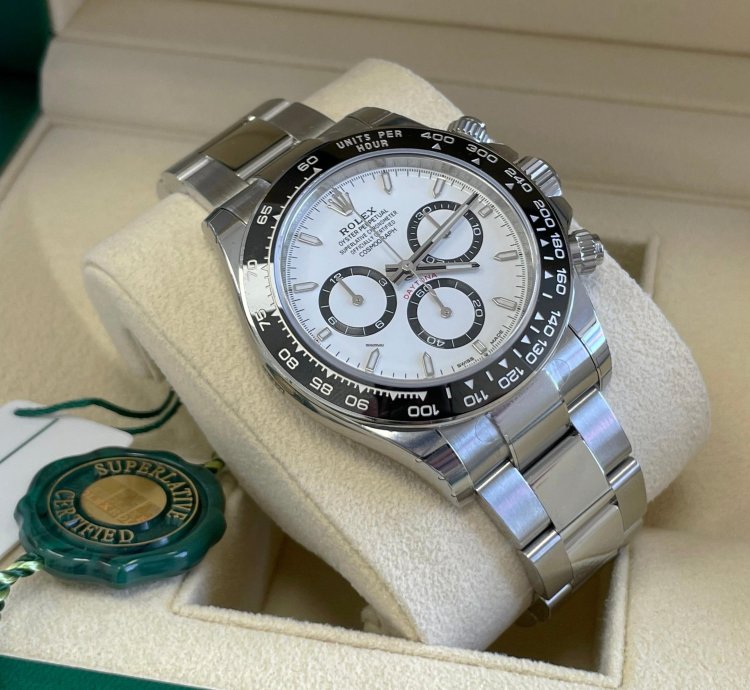 Rolex Daytona New Unworn Stickers Rolex Daytona Cosmograph 126500 Papers White Panda Watch Box