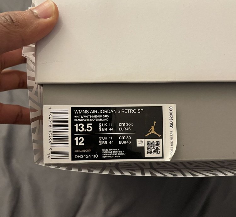 Jordan 3 Ma Maniere Size 12m 13 5
