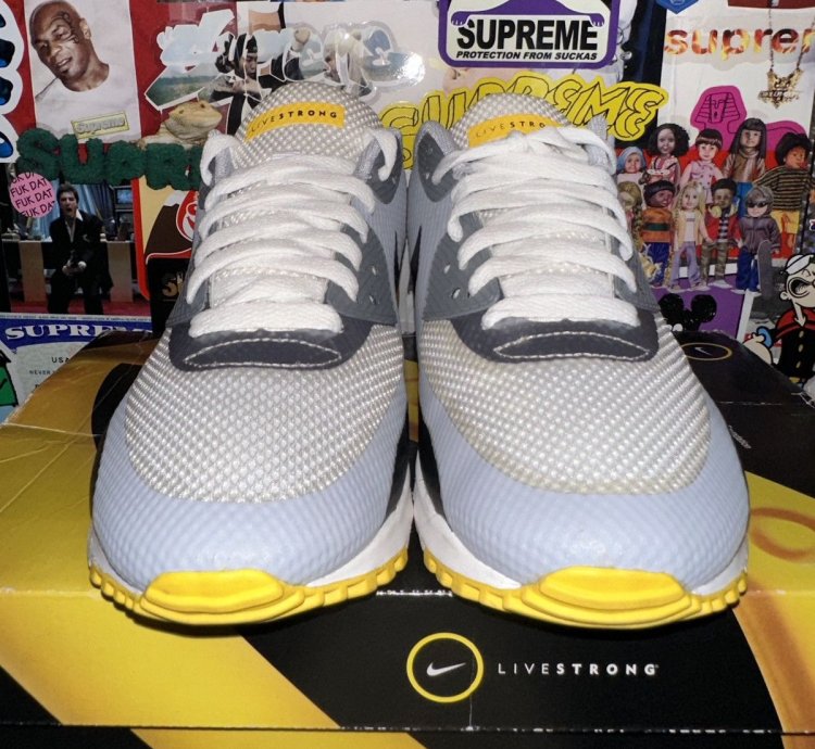 2012 Nike Air Max 90 Hyperfuse Livestrong Size 8 Rare Og 326
