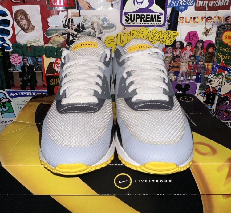 2012 Nike Air Max 90 Hyperfuse Livestrong Size 8 Rare Og 326