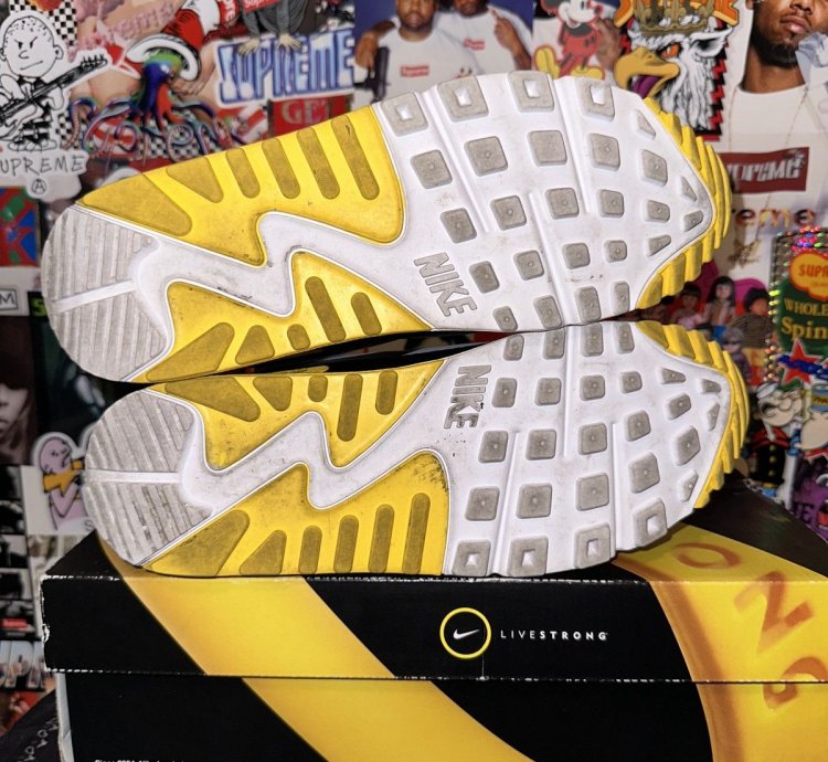 2012 Nike Air Max 90 Hyperfuse Livestrong Size 8 Rare Og 326