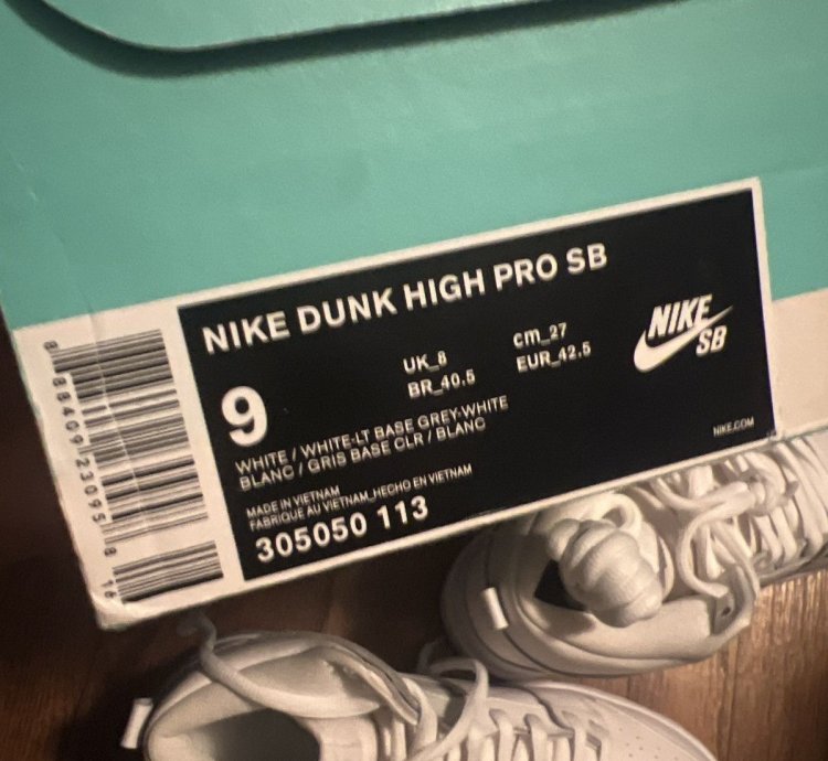 2016 Nike Sb Dunk High White Ice