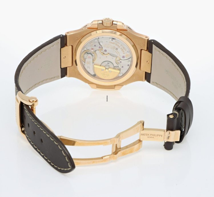 Patek Philippe Nautilus Ref 5712 1r-001 Rose Gold Brown Dial Full Set Year 2014 Excellent Conditions