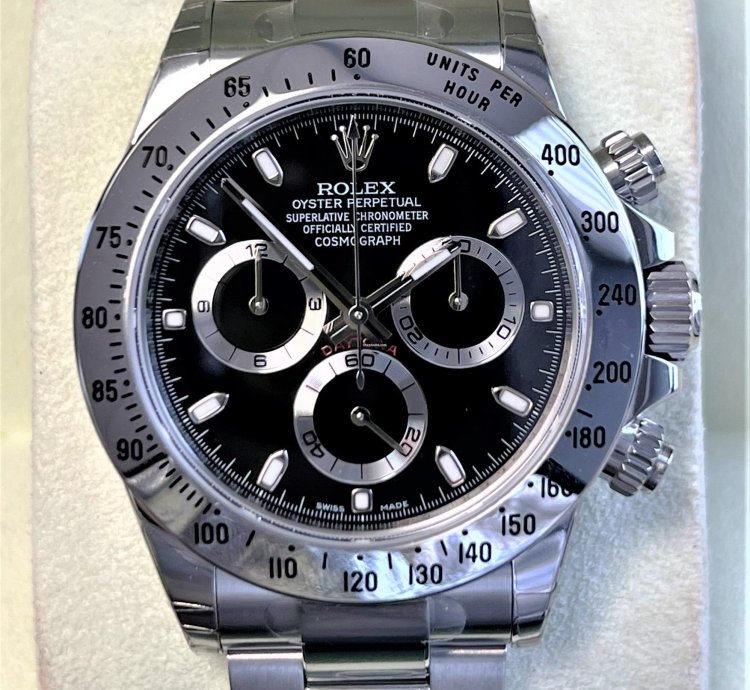Rolex Daytona Nos 116520 All Factory Stickers Stainless Steel Black Dial