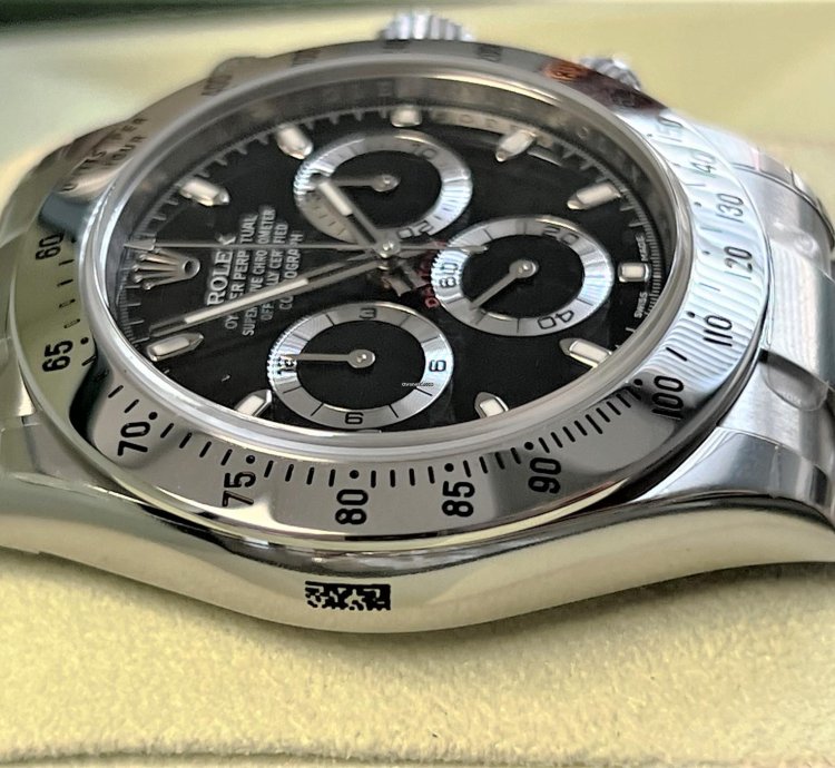 Rolex Daytona Nos 116520 All Factory Stickers Stainless Steel Black Dial