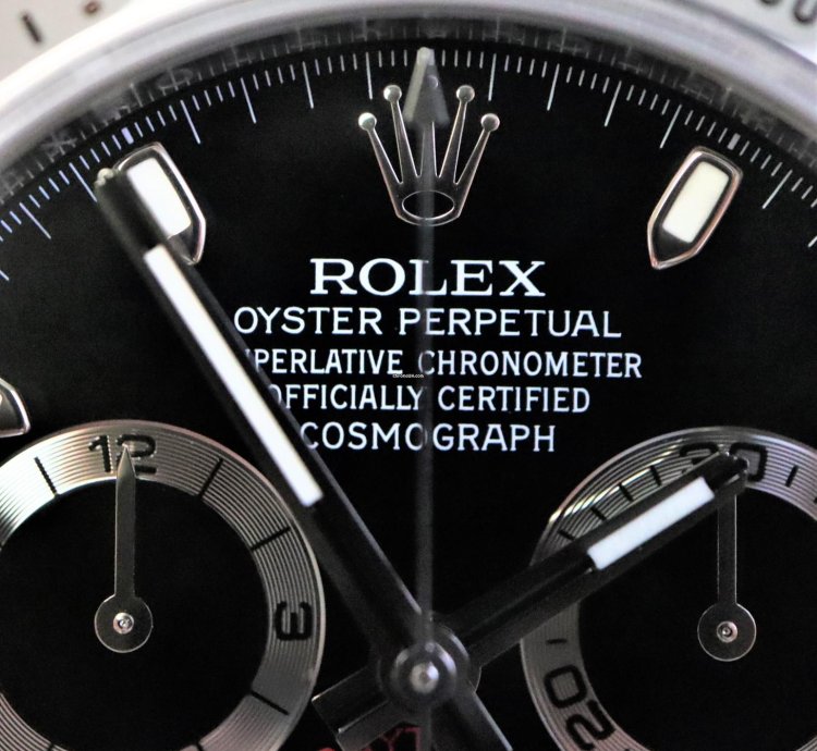 Rolex Daytona Nos 116520 All Factory Stickers Stainless Steel Black Dial