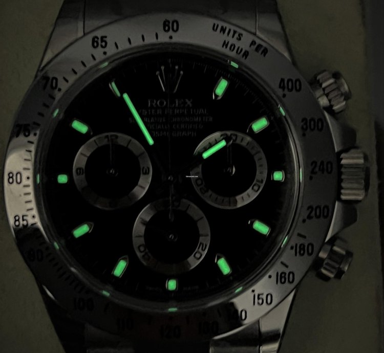 Rolex Daytona Nos 116520 All Factory Stickers Stainless Steel Black Dial