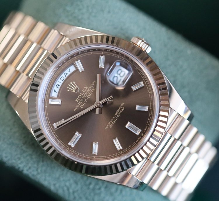 Rolex Day-date 40 Rg Choco Baguette Used 2023