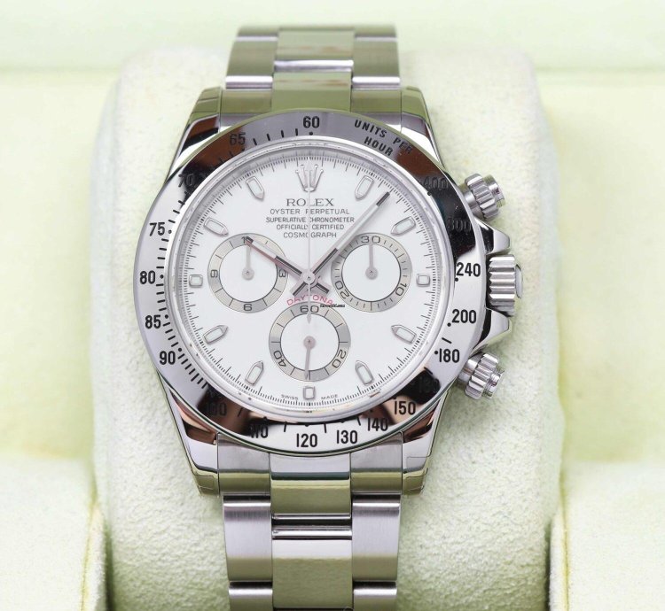 Rolex Daytona Nos 2006 Rolex Daytona 116520 40mm White Dial Box Papers Stickersdaytona