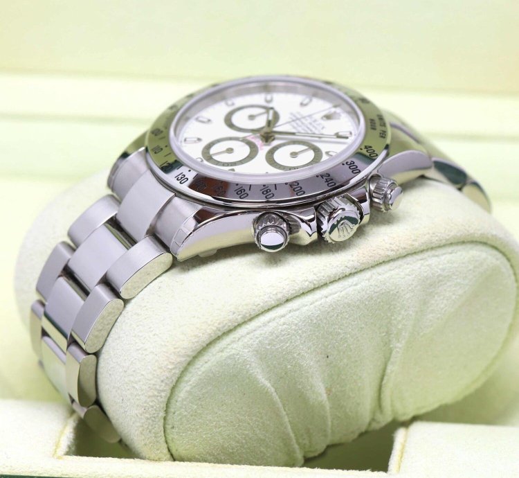 Rolex Daytona Nos 2006 Rolex Daytona 116520 40mm White Dial Box Papers Stickersdaytona
