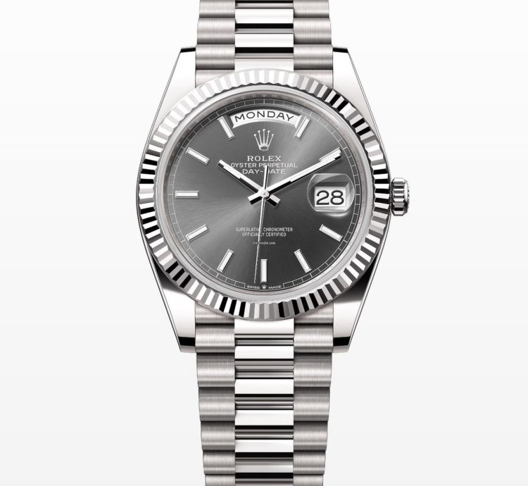 Rolex Day-date 40 Rhodium Index Dial