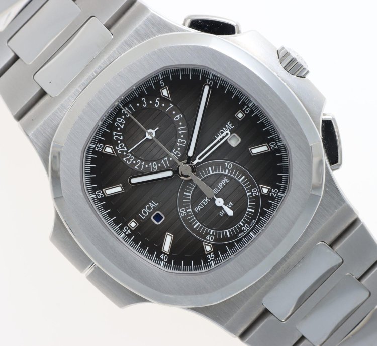 Patek Philippe Nautilus Ref 5990 1a-001 Steel Chrono Travel Time Full Set Year 2020