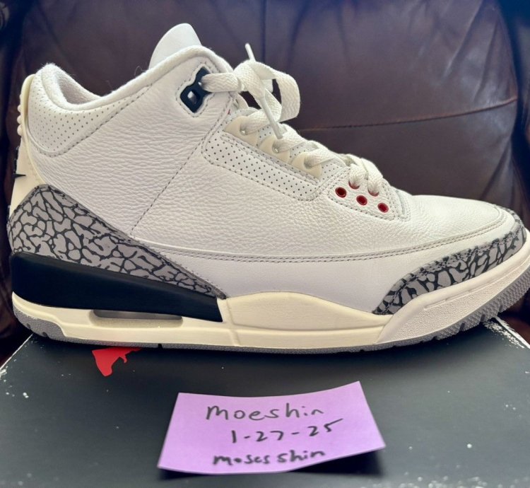 Jordan 3 White Cement Reimagined Size 9