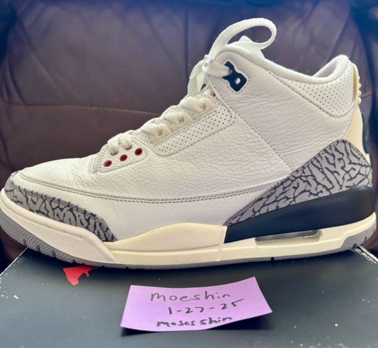 Jordan 3 White Cement Reimagined Size 9