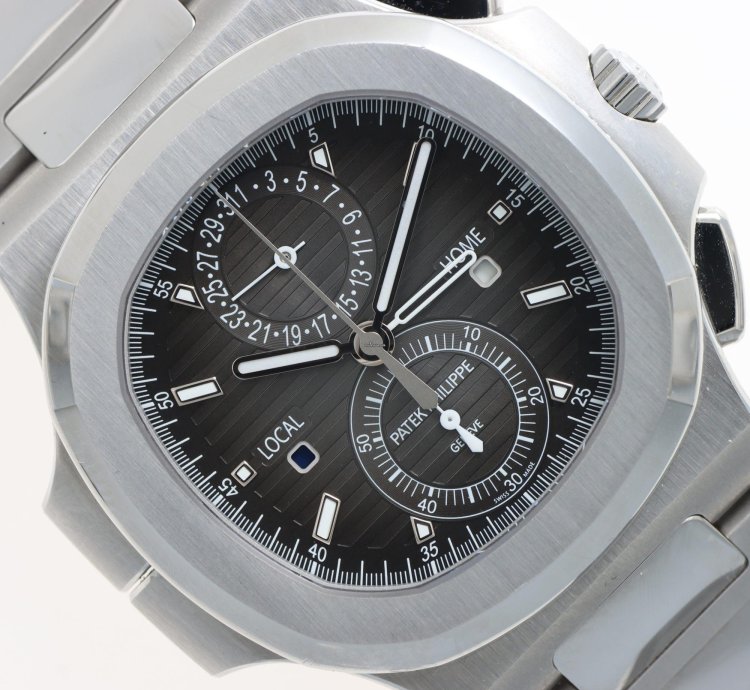 Patek Philippe Nautilus Ref 5990 1a-001 Steel Chrono Travel Time Full Set Year 2020