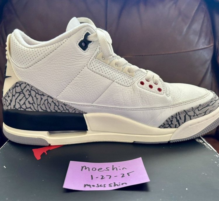 Jordan 3 White Cement Reimagined Size 9