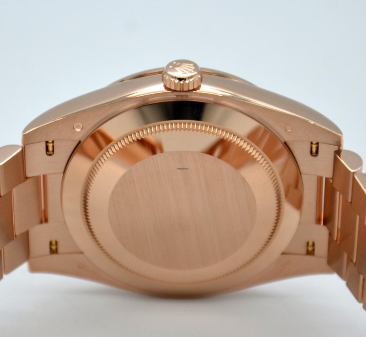 Rolex Day-date 40 Rose Gold Diamond Bezel Eisenkiesel Dial Watch