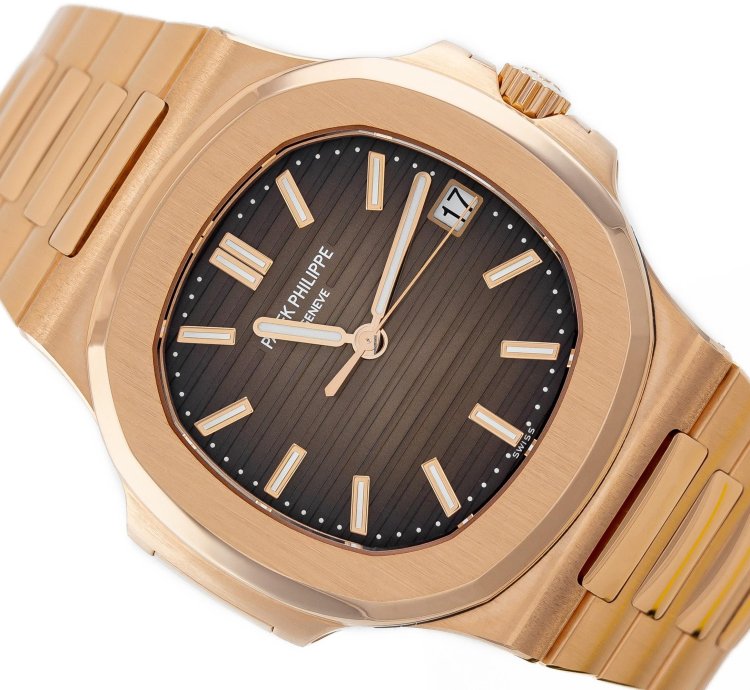 Patek Philippe Nautilus Rose Gold 18k Brown Dial Ref 5711 1r-001 Full Set