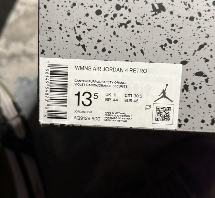 Jordan 4 Canyon Purple Size 13 5w 12m Og All Gently Used