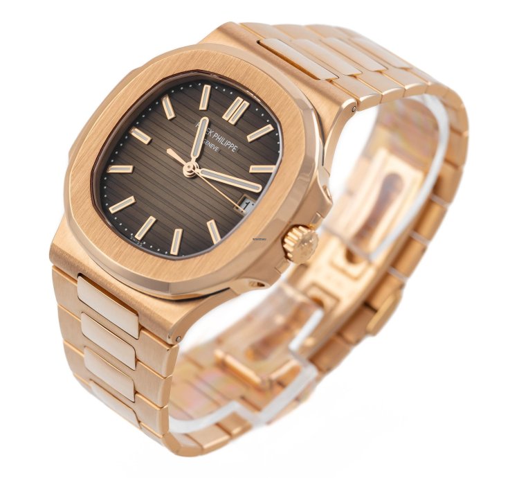 Patek Philippe Nautilus Rose Gold 18k Brown Dial Ref 5711 1r-001 Full Set