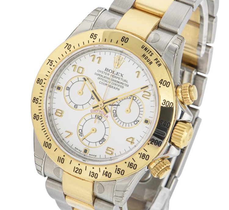 Rolex Daytona Nos Stainless Steel Yellow Gold 116523