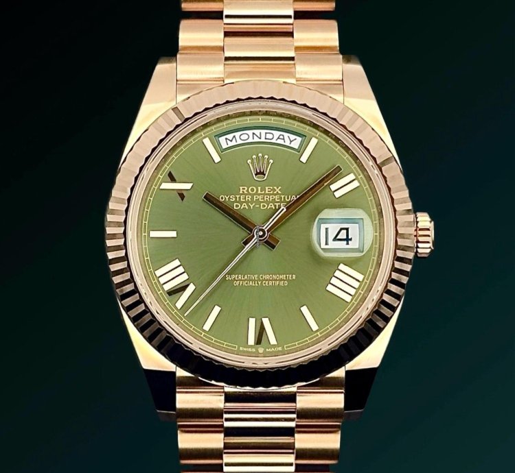 Rolex Day-date 40 Rose Olive Dial