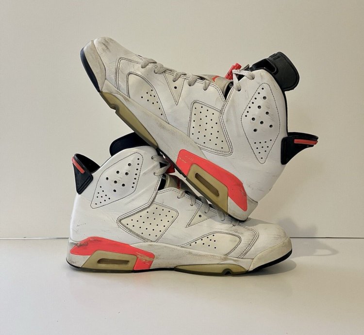 2014 Nike Air Jordan 6 Vi Retro 384664-123 White Infrared 10