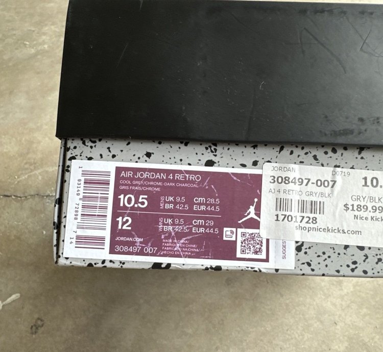 Jordan 4 Cool Grey