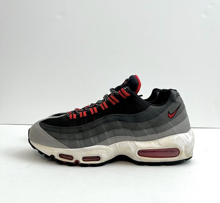 2014 Nike Air Max 95 Comet Red Wolf Gray Grey Black Running