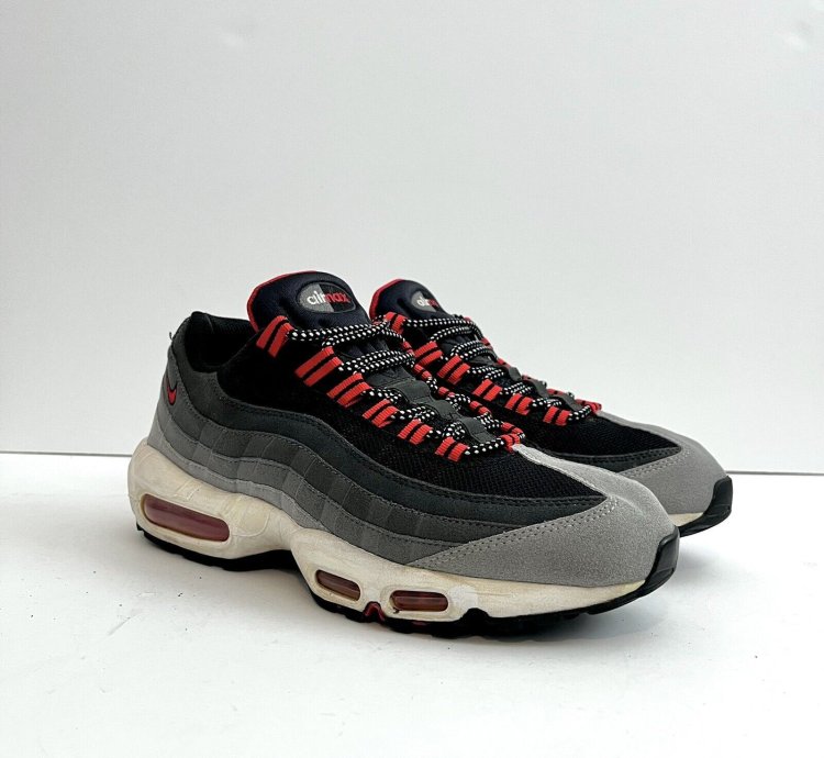 2014 Nike Air Max 95 Comet Red Wolf Gray Grey Black Running