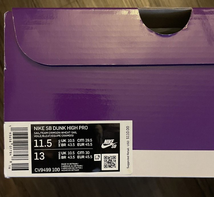 New 11 5 Nike Sb Dunk High Pro Sail Crimson Philly Sneaker