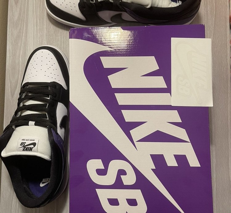 New Nike Sb Dunk Low Pro Court Purple Bq6817-500