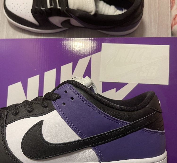 New Nike Sb Dunk Low Pro Court Purple Bq6817-500